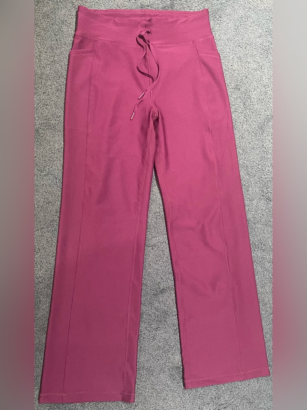32 Degree Large Magenta Straight-Leg Drawstring Yoga Workout Pants